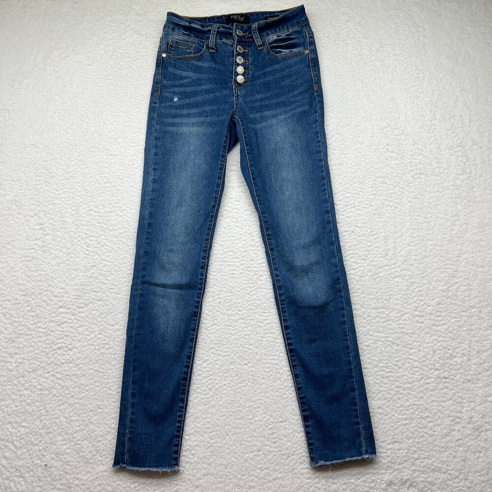 Judy Blue | Women's Skinny Fit Button Fly Denim Jeans Size 1/25 - Picture 1 of 9